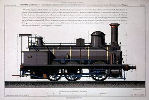 蒸気機関車 - 洗い場での描画 作： Unknown artist