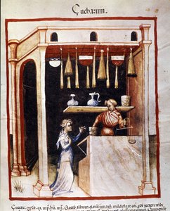 砂糖の準備医食同源のミルキングからのイルミネーション "Tacuinum sanitatis" 作： Unknown artist