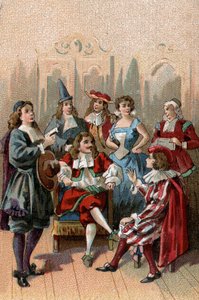 時代の演劇：モリエールことジャン・バティスト・ポケラン（1622-1673）とその一座。 作： Unknown Artist
