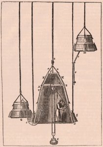 ダイビングベルの技術断面図、1833年 作： Unknown