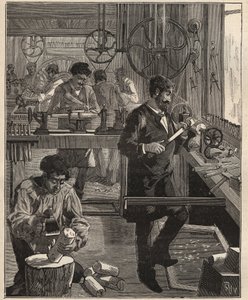 ザ・アート・オブ・ツアー木に描かれたターナーのワークショップ。Adolphe BITARDの "Les arts et metiers illustres "に掲載された1885年のエングレーヴィング。