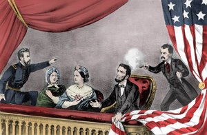 フォード劇場でのジョン・ウィルクス・ブースによるエイブラハム・リンカーンの暗殺 ワシントンDC 4月14日 1865年 - エイブラハム・リンカーン大統領の暗殺（1809-1865） 4月14日