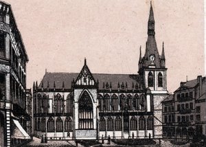 世界図説168景」に掲載されたベルギー・リエージュのサン・ポール大聖堂 未発表（19世紀末頃 作： Unknown artist