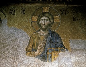 ディエシスキリストの細部、12世紀半ば（モザイク画）