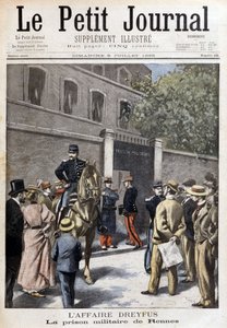 ドレフュス事件：レンヌの軍事刑務所-1899年9月7日付「Le Petite Journal」にて 作： Unknown artist