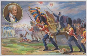 ワーテルローの戦いでイギリス軍を指揮するウェリントン公爵 作： Unknown artist