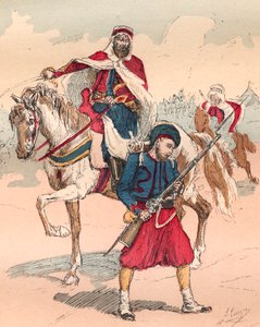 1830年から1848年までのルイ・フィリップ治世下のフランス軍 - ズアーブとスパヒ - 1882年の「Histoire de dix ans: 1830-1840」ルイ＝ブラン（1811-1882）によるエングレーヴィング。