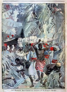 原生林の中にあるマルシャンのミッション - 1899年5月28日付「Le Petity Journal」にて 作： Unknown artist