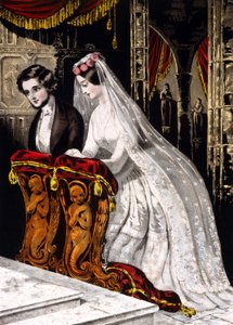 The Marriage（宗教上の結婚）』クロモリトグラフ 1846年 作： Unknown artist