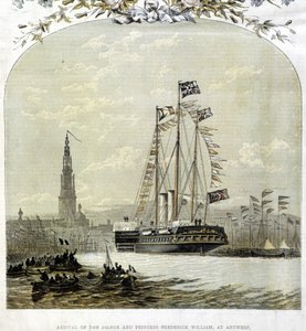 1858年のアントワープ港の様子