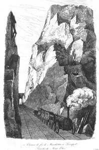 リバプールからマンチェスターへの鉄道オリーブ山の塹壕 作： Unknown artist