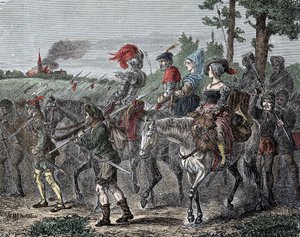 農民の蜂起-ドイツ農民戦争（1524-1526）（または庶民の蜂起）：ドイツ、スイス、アルザス・ロレーヌにおける宗教的反乱（プロテスタント改革）、経済・社会 作： Unknown artist