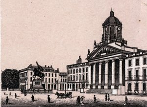 世界図説168景」ベルギー・ブリュッセルの王宮前広場 未撮影（19世紀後半 作： Unknown artist