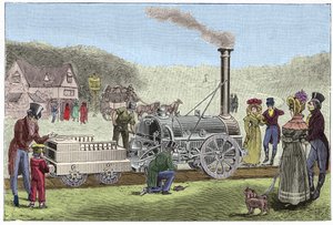 ステファンソン機関車「ロケット」(1830年) 作： Unknown artist