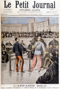 ゾラ事件：ユベール・アンリ大佐（1846-1898）とジョルジュ・ピッカート中佐（1854-1914）の間で起きた重大な審問事件-1898年2月27日付の「Le Petite Journal」にて 作： Unknown artist