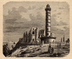 サン・マチュー・ド・ファイン・テール修道院 - ブルトンの修道院 - Abbaye Saint-Mathieu de Fine-Terre - "PATRIE" の刻印 - DESCRIPTION PECTUREQUIREQUE DE LA FRANCE EN 6 VOLUES BY LUCIEN HUARD - 19世紀末 作： Unknown artist