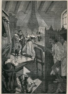 ガラスの芸術：ガラス職人たち。Adolphe BITARDの "Les arts et metiers illustres "に掲載された1885年のエングレーヴィング。 作： Unknown artist