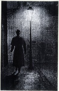 夜のロンドンの街の雰囲気（19世紀後半 作： Unknown artist