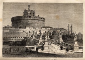 テベレ川の右岸に位置するローマのサンタンジェロ橋と城（サンタンジェロ城）は、135年にハドリアヌス帝が自分の霊廟にすることを決め、左岸のアウグストゥスの墓と対になるもので、139年に完成して