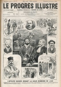 アッシジのアイン裁判所における「羊飼い殺し」ジョセフ・バッハー（1869-1898）の事件 - 10月30日付「The Progressive-Illustrous」の表紙 作： Unknown artist