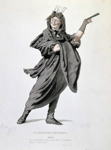 ジャン・フランソワ・レニャール（1655-1709）の『万国公証人』（1708年）に登場するクリスピンのキャラクター。19世紀のエングレーヴィング。 作： Unknown artist