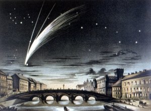 10月5日に見えるドナティ彗星 作： Unknown artist