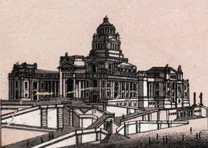 世界図説168景」ベルギー・ブリュッセルの裁判所 未発表（19世紀後半 作： Unknown artist