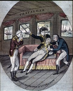 ネルソン提督の死 トラファルガーの戦い、彼の船、"ビクトリー "に乗って（10月21日 作： Unknown artist