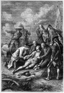 ケベック州アブラハム平原でのジェームズ・ウルフ（1727-1759）の死について 作： Unknown artist