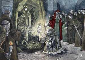 アッシジの聖フランチェスコによる最初のキリスト降誕シーン（イタリア、グレッチオ