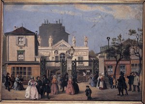 旧ボビーノ（またはルクセンブルク）劇場、1840年頃 - 匿名の絵画、カルナヴァレ美術館 作： Unknown artist