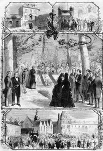 ヴィレール・コテレ（Villers-Cotterets）でのAlexandre Dumas pere（1802-1870）の葬儀。"L