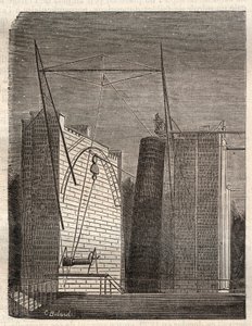 ロッセ卿と呼ばれるウィリアム・パーソンズ（1800-1867）の大鏡望遠鏡（リバイアサン）、Birr CastleからParsonstown（アイルランド）まで 作： Unknown artist
