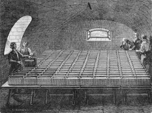1807年にハンフリー・デイビーのために作られたハイド・ウォラストンの大きな山。科学のアルバム」（ジュベ社）にて 作： Unknown artist