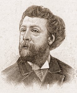 1895年のアカデミー・フランセーズのメンバー：フランスの詩人・劇作家のエドゥアール・パイロン（1834-1899）の肖像。 作： Unknown artist