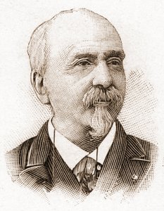 1895年のアカデミー・フランセーズのメンバー：小説家、劇作家、エッセイスト、フランスの文芸評論家であるヴィクトル・シェルビュリー（1829-1899）の肖像。 作： Unknown artist