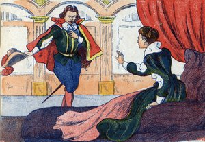 お姫様の目覚め。フランスの作家、シャルル・ペロー（1628-1703）の物語「La belle au bois dormant」の挿絵。匿名のイラスト。イメージ：Marcel Vagne, Jarville Nancy, undated (19世紀後半).