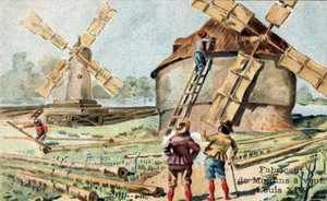 18世紀初頭、風車を製造するという職業があった。 作： Unknown artist