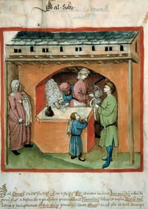 塩の商人エルミヌールは、医学と栄養学の貿易から "Tacuinum sanitatis"