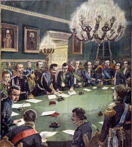 1848年3月4日に採択された「サヴォワ王家の基本的な法令」（アルベルティヌス法令またはStatuto Albertinoと呼ばれる）に、サルデーニャ王シャルル・アルベール（Charles Albert）が1848年2月7日に署名したもの。 作： Unknown artist