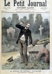 ブーランジェ将軍のイクセル墓地での自殺-1891年10月10日付「Le Petit Journal」紙（彫刻）にて