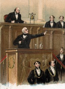 1866 年 5 月 3 日、アドルフ・ティエール (1797 年 - 1877 年) を 1870 年の出来事を予言する立法機関に委ねたことには、唯一の過ちが残っている 作： Unknown artist