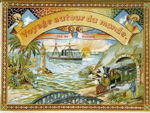 列車、灯台、船、カバーゲーム「Journey around the world」、n.d. 19日。
