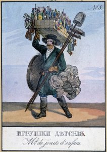子供のおもちゃの旅の商人 - 19世紀の版画 作： Unknown artist