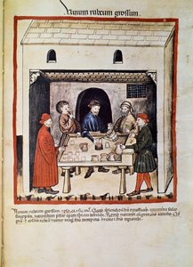 医者を治療する。「Tacuinum sanitatis" (Cod.ser. nov. 2644) からの引用ページ 1400年頃 ウィーン、Osterreischische Nationalbibliothek