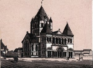 世界図説168景」に掲載されたアメリカ・ニューヨークのトライニティー教会 Undated (19世紀後半) 作： Unknown artist