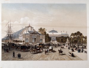 1855年の万国博覧会：産業宮殿 - リトグラフ