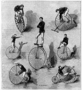 アメリカ人のダン・カナリーによるベロシペディック運動。1888年7月21日付の「La Nature: revue des sciences et de leurs applications aux arts et a l