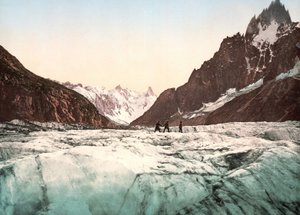 モンブランの眺め：氷の海。フォトクローム 1890年頃