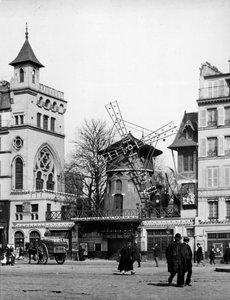 パリの景色：ムーラン・ルージュ、モンマルトル広場